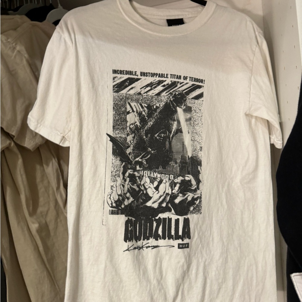 HIF SKATE Godzilla Graphic T-Shirt - White